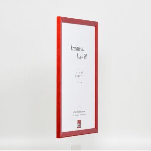 Cornice in legno effetto profilo 89 rosso 25x35 cm vetro normale
