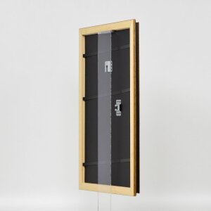 Telaio in legno effetto profilo 21 marrone noce 25x35 cm vetro antiriflesso