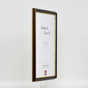 Telaio in legno effetto profilo 21 marrone noce 25x35 cm vetro antiriflesso