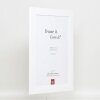 Effetto cornice in legno massiccio profilo 30 bianco 25x35 cm vetro antiriflesso