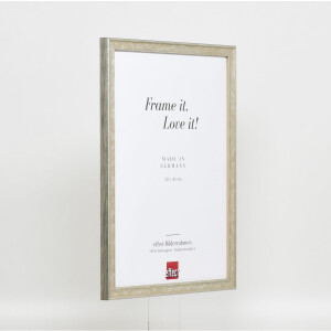 Telaio effetto legno profilo 2070 vetro antiriflesso 25x35 cm argento