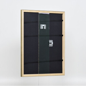 Cornice in legno effetto profilo 2070 vetro antiriflesso 25x35 cm oro