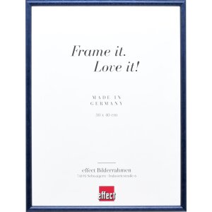 Effetto cornice in legno massiccio Profilo 20 blu 25x35...
