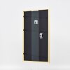Effetto cornice in legno massello profilo 20 noce marrone 25x35 cm vetro museale