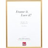 Effetto cornice in legno massiccio profilo 20 oro 25x35 cm vetro museale