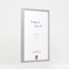 Cornice in legno effetto profilo 35 grigio chiaro 25x35 cm vetro museo