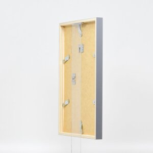 Effetto cornice in legno profilo 35 antracite 25x35 cm vetro museo