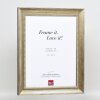 Effetto cornice in legno massiccio profilo 28 oro 25x35 cm vetro antiriflesso