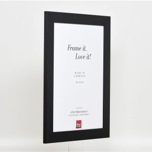 Effetto cornice in legno massiccio profilo 30 nero 25x35 cm vetro museale