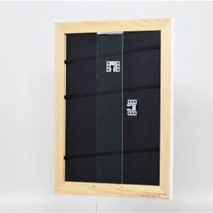 Effetto cornice in legno massiccio Profilo 30 bianco 25x35 cm Vetro Museum