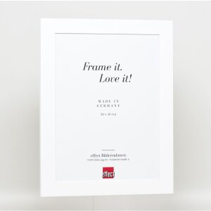 Effetto cornice in legno massiccio Profilo 30 bianco 25x35 cm Vetro Museum