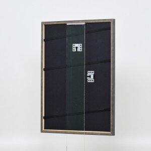 Struttura in legno massiccio effetto Profilo 25 grigio 25x50 cm vetro trasparente
