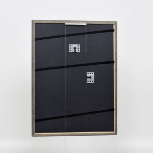 Struttura in legno massiccio effetto Profilo 25 grigio 25x50 cm vetro trasparente
