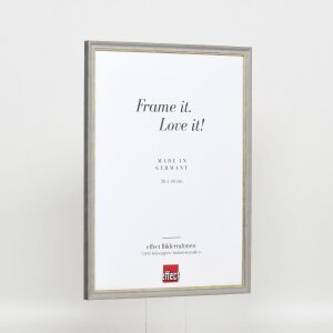 Struttura in legno massiccio effetto Profilo 25 grigio 25x50 cm vetro trasparente