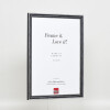 Telaio effetto legno profilo 38 grigio 25x50 cm vetro antiriflesso