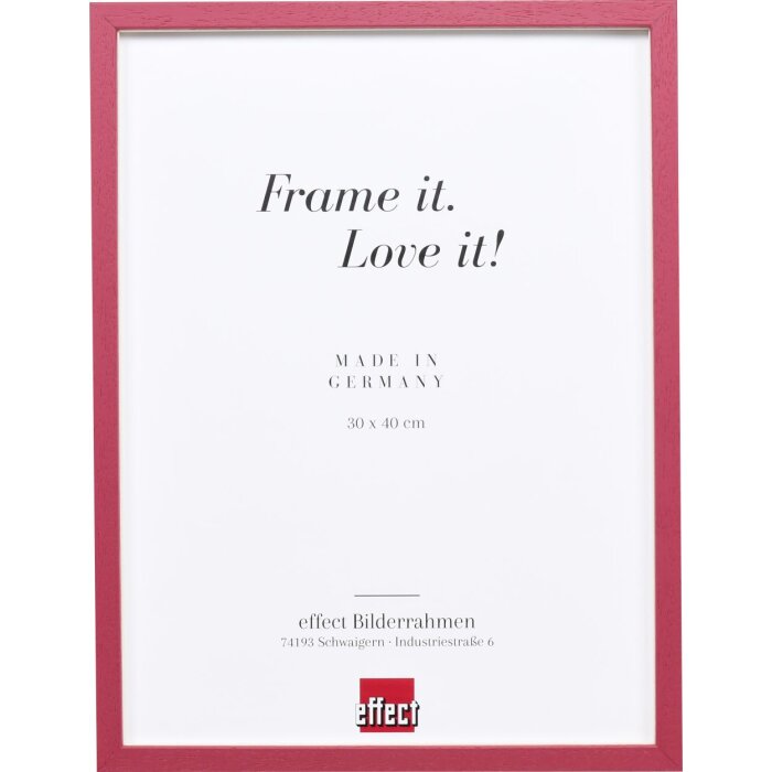 Telaio in legno effetto profilo 35 rosso 25x50 cm vetro normale + distanziatore