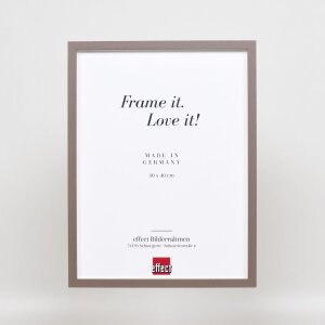 Telaio effetto legno profilo 35 marrone 25x50 cm vetro normale + distanziatore