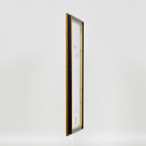 Cornice in legno effetto profilo 21 marrone noce 25x50 cm vetro museo