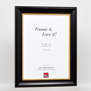 Telaio effetto legno profilo 95 nero 25x50 cm vetro normale