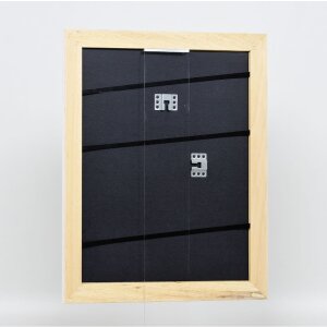 Effetto cornice in legno massiccio profilo 30 bianco 25x50 cm vetro museo