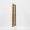 Effetto cornice in legno massiccio profilo 22 marrone-oro 25x60 cm vetro antiriflesso