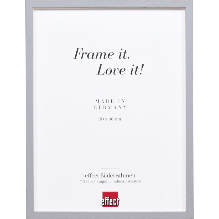 Telaio in legno effetto profilo 35 grigio chiaro 25x60 cm vetro normale + distanziale