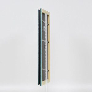 Cornice in legno effetto profilo 21 blu 25x60 cm vetro acrilico