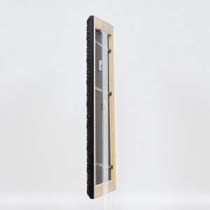 Telaio effetto legno profilo 94 nero 25x60 cm vetro antiriflesso