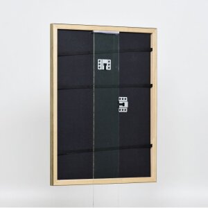 Telaio effetto legno profilo 2070 vetro antiriflesso 25x60 cm oro