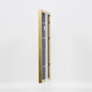 Telaio effetto legno profilo 2070 vetro antiriflesso 25x60 cm oro