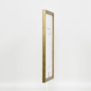 Telaio effetto legno profilo 2070 vetro antiriflesso 25x60 cm oro