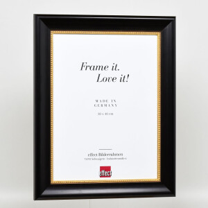 Telaio effetto legno profilo 95 nero 25x60 cm vetro acrilico