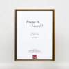 Effetto cornice in legno massiccio profilo 22 marrone-oro 25x70 cm vetro trasparente