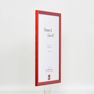 Telaio in legno effetto profilo 89 rosso 25x70 cm vetro acrilico