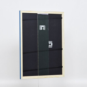 Telaio effetto legno profilo 89 blu 25x70 cm vetro acrilico
