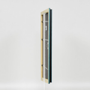 Telaio effetto legno profilo 21 blu 25x70 cm vetro antiriflesso