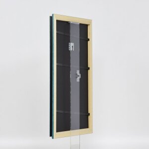 Telaio effetto legno profilo 21 blu 25x70 cm vetro acrilico