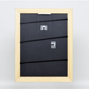 Effetto cornice in legno massiccio profilo 30 nero 25x70 cm vetro museale