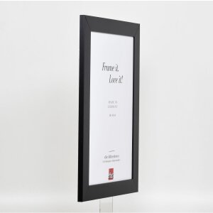 Effetto cornice in legno massiccio profilo 30 nero 25x70 cm vetro museale