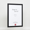 Telaio effetto legno profilo 2210 nero 25x80 cm vetro antiriflesso