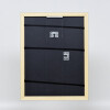 Telaio effetto legno profilo 21 blu 25x80 cm vetro antiriflesso