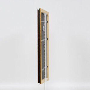 Telaio in legno effetto profilo 21 marrone noce 25x80 cm vetro antiriflesso