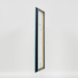 Cornice in legno effetto profilo 21 blu 25x80 cm vetro acrilico