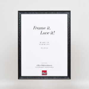 Telaio effetto legno profilo 2070 vetro antiriflesso 25x80 cm nero
