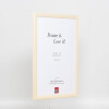 Cornice in legno effetto profilo 89 bianco 25x80 cm vetro museo
