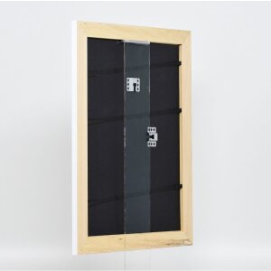 Effetto cornice in legno massiccio Profilo 30 bianco 25x80 cm Vetro Museum
