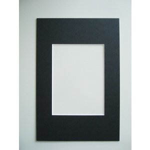Passepartout a taglio obliquo - 30x40 cm - nero
