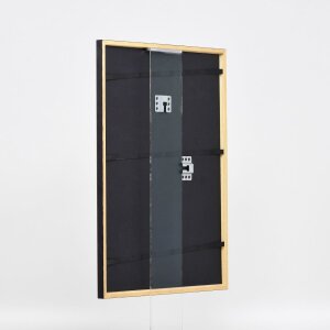 Telaio effetto legno profilo 23 noce marrone 27x48 cm vetro antiriflesso