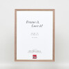 Effetto cornice in legno massiccio profilo 25 noce marrone 27x48 cm vetro antiriflesso