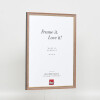 Effetto cornice in legno massiccio profilo 25 noce marrone 27x48 cm vetro antiriflesso